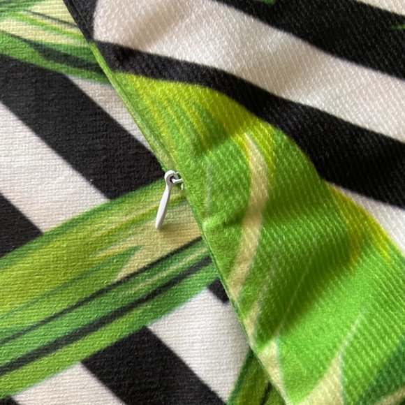 Cool Palm Monstera Geometric Print Pillow Cover - Picture 3 of 5